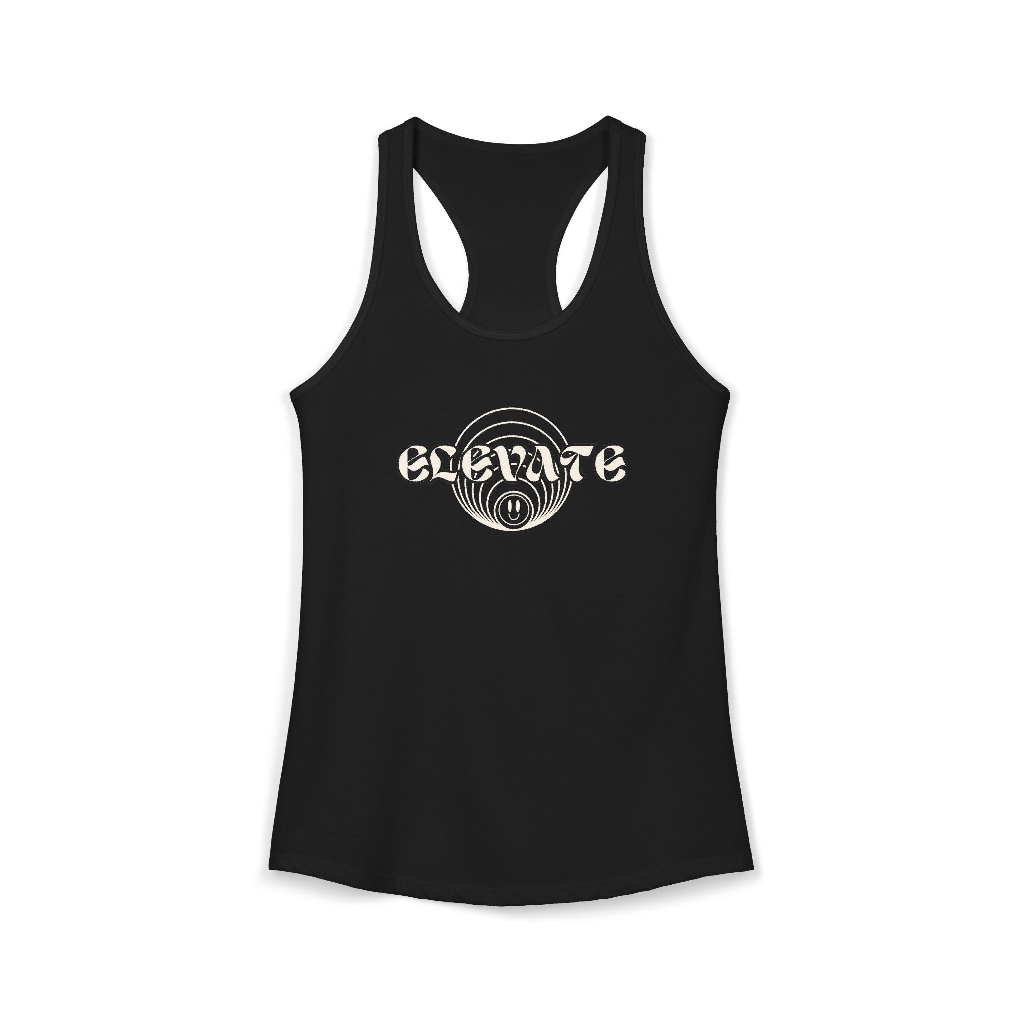 Elevate Racerback Tank, Motivational Workout Top, Gym Apparel, Fitness Gift, Women's Activewear, Casual Summer Shirt