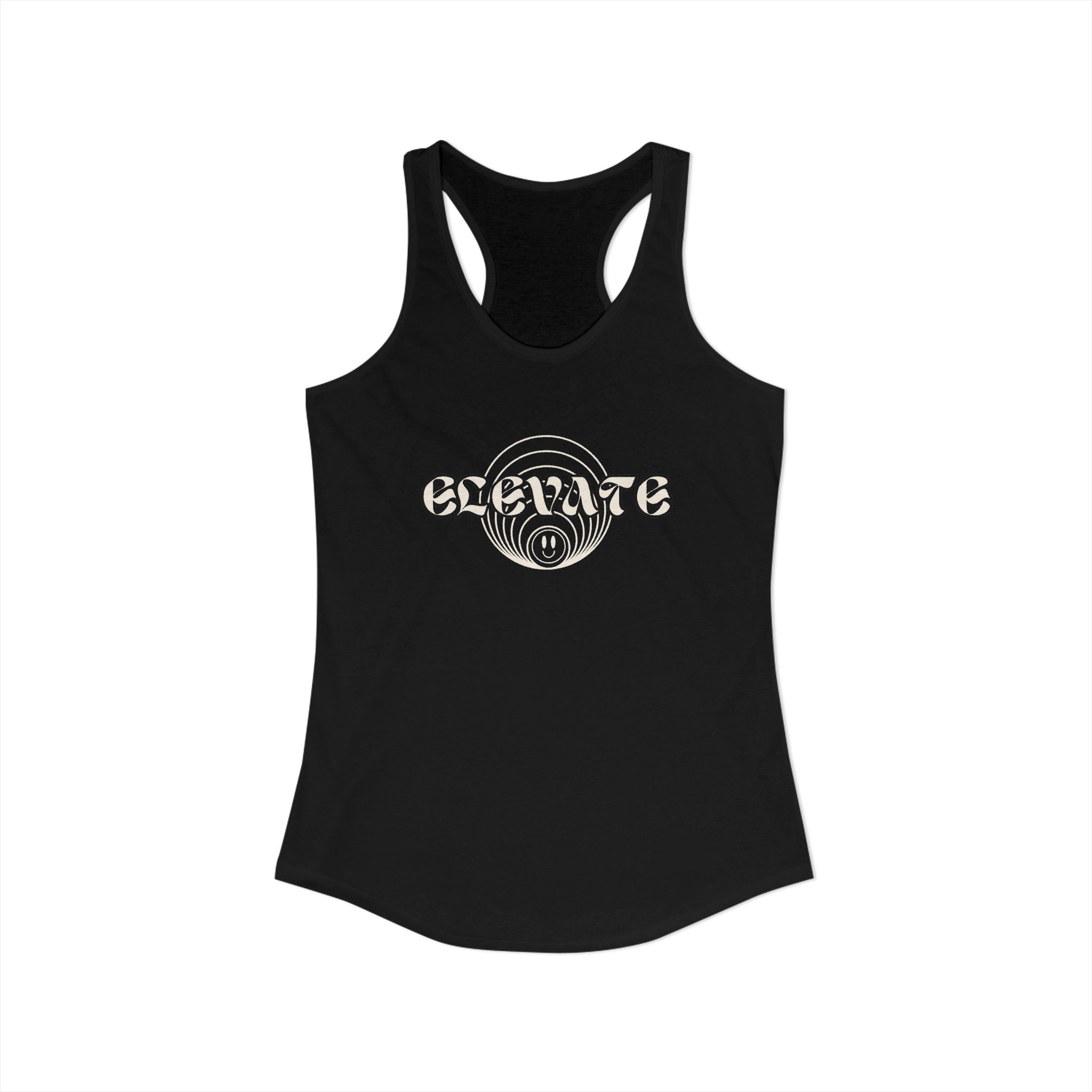 Elevate Racerback Tank, Motivational Workout Top, Gym Apparel, Fitness Gift, Women's Activewear, Casual Summer Shirt